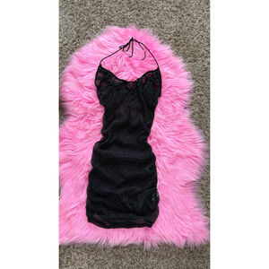 See through black dress